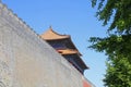 watchtower scenery in the Imperial Palace, Beijing, China Royalty Free Stock Photo