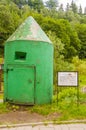 Watchtower in the shape of a roll of reinforced concrete from th