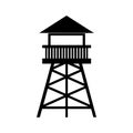 Watchtower Silhouette Icon Royalty Free Stock Photo