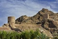 Watchtowers and defending walls and mountains in Old Muscat