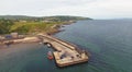 Waterfoot Glenariff Beach pier harbour Antrim Northern Ireland