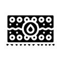 water absorption glyph icon vector illustration flat