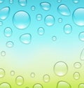 Water abstract background with drops, place for your text