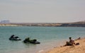 Water activity at a popular vacation destination in the desert