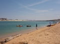 Water activity at a popular vacation destination in the desert