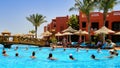 Water aerobics in the pool Egyptian hotel Royalty Free Stock Photo