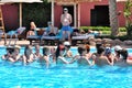 Water aerobics in the pool Egyptian hotel Royalty Free Stock Photo