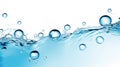 Water and air bubbles over white background Royalty Free Stock Photo
