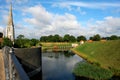 Water around the citadel of Castellet in Copenhagen, Denmark Royalty Free Stock Photo