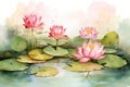 Water art watercolor blossom background nature flower Royalty Free Stock Photo