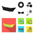 Water attraction, seashells, goggles.Summer vacation set collection icons in black,flat style vector symbol stock Royalty Free Stock Photo