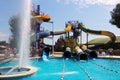 Water attractions at Illa Fantasia Barcelona's Water Park Royalty Free Stock Photo