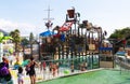 Water attractions at Illa Fantasia Barcelona's Water Park Royalty Free Stock Photo