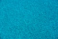 Water background. Blue water, ripples and highlights. Texture of water surface and tiled bottom.