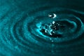 Water background with circles and drops Royalty Free Stock Photo