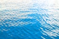 Water background, ripples and flow with waves. Blue swimming pool surface pattern exposed to sunlight. Royalty Free Stock Photo