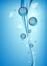 Water background, vector illustration Royalty Free Stock Photo