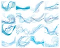 Water backgrounds set Royalty Free Stock Photo