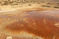 The water in Badab-e Surt or Badab Soort spring, Iran Royalty Free Stock Photo