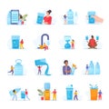 Water Balance Icons Collection