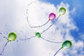 Water Balloons in flight Royalty Free Stock Photo