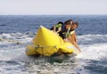 Water banana-banana boat. Royalty Free Stock Photo