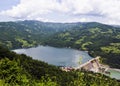 Water barrier dam, Perucac on river Drina, Serbia Royalty Free Stock Photo