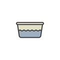 Water basin filled outline icon Royalty Free Stock Photo