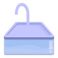 Water basin icon cartoon vector. Drinker space animal