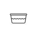 Water basin outline icon