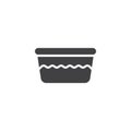 Water basin vector icon Royalty Free Stock Photo