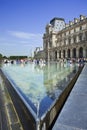 Water basin at the world famous Louvre Museum, Paris