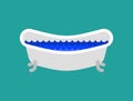 Water bath cartoon isolated. bathtub vector illustration