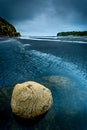 Water on a beach in New Zealand