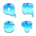 Water bead font type Royalty Free Stock Photo