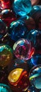 Water beads close-up, abstract background. Texture of glass balls or many colorful for wallpaper. Royalty Free Stock Photo