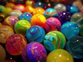Water beads close-up, abstract background. Texture of glass balls or many colorful for wallpaper. Royalty Free Stock Photo