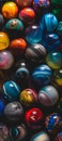 Water beads close-up, abstract background. Texture of glass balls or many colorful for wallpaper. Royalty Free Stock Photo