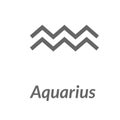 The Water-Bearer aquarius sing. Star constellation vector element. Age of aquarius constellation zodiac symbol on light