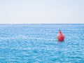 Water and beautiful sea view buoy, float, drogue. Natural living. Pelion peninsula. Pagasetic gulf. Platanias village. Greece.