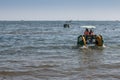 The water bicycle on the Yellow Sea Royalty Free Stock Photo