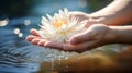 Water blessings: Cleansing rituals bring luck and purity.AI Generated