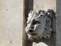 Water blowing head, architectural detail of old fountain in Dubrovnik Royalty Free Stock Photo