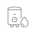 Water boiler line outline icon