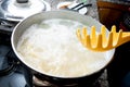 Water boiling for pasta Royalty Free Stock Photo