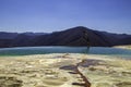 Hierve el Agua is the name of a `petrified waterfall` in the province of Oaxaca, Mexico Royalty Free Stock Photo