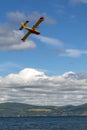 Water bomber in flight