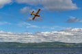 Water bomber in flight