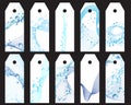 Water bookmarks set Royalty Free Stock Photo