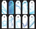 Water bookmarks set Royalty Free Stock Photo